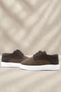 Rakerplus Genuine Leather Brown Elastic Boy Casual Shoes