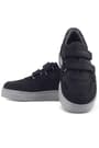Rakerplus Hakiki Deri Siyah Nubuk Gri Cırtlı Erkek Çocuk Sneaker