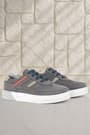 Rakerplus Grey Genuine Leather Laced Up Men Kids' Sneaker Shoes