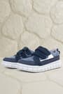 Rakerplus Genuine Leather Navy Blue White Velcro Kids Casual Sports School Shoes