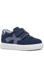 Rakerplus Genuine Leather Navy Blue Banded Babies Sportt Shoes