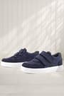 Rakerplus Navy Blue Nubuck Velcro Genuine Leather Boy's Shoes