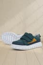 Rakerplus Genuine Leather Dark Green Velcro Casual Sports Kids School Shoes