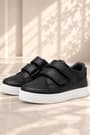 Rakerplus Genuine Leather Black Velcro Casual Boys' Sports Shoes