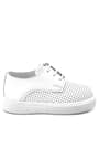 Rakerplus Genuine Leather White Lace-Up Boy's Casual Shoes