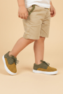 Rakerplus Genuine Leather Mustard Yellow Khaki Lace-Up Boy's Casual Shoes