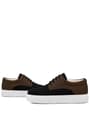 Rakerplus Genuine Leather Black Brown Elastic Boys' Casual Shoes