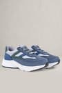 Rakerplus Genuine Leather Anatomic Blue Laced Up Extra Light Sole Kids Sports Shoes