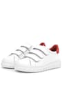 Rakerplus Genuine Leather White Red Banded Kids Casual Sports School Shoes