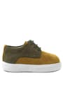 Rakerplus Genuine Leather Mustard Yellow Khaki Lace-Up Boy's Casual Shoes