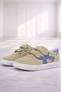 Rakerplus Genuine Leather Sand Color Banded Kids Sportt Shoes