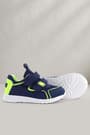 Rakerplus Navy Blue Yellow Velcro Boys Sports Shoes