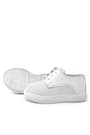 Rakerplus Genuine Leather White Lace-Up Boy's Casual Shoes