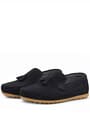 Rakerplus Black Suede Boys Kids Loafer Shoes