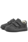 Rakerplus Genuine Leather Black Kids Sport Shoes Sneakers