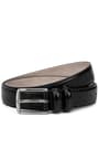 Classic Metal Buckle Black Patent Leather Boy's Belt