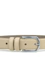Cream Classic Metal Buckled Rougan Boys Belts