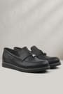 Rakerplus Black Matte Loafer Kids School Shoes