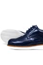 Rakerplus Navy Blue Patient Leather Lacep Up Classic Shoes For Boys