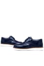Rakerplus Navy Blue Patient Leather Lacep Up Classic Shoes For Boys