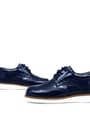 Rakerplus Navy Blue Patient Leather Lacep Up Classic Shoes For Boys