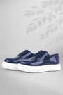 Rakerplus Derby Navy Blue Patient Leather White Sole Kids Classic Shoes