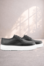 Rakerplus Derby Genuine Leather Black and White Sole Kids' Classic Shoes