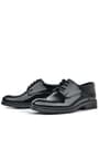 Rakerplus Black Rougan Laced Oxford Shoes For Kids