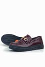 Rakerplus Bordo Tokalı Loafer Çocuk Klasik Ayakkabı