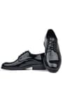Rakerplus Black Rougan Laced Oxford Shoes For Kids