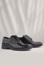 Rakerplus Tuxedo Black Patent Leather Lace-Up Metal Detailed Children's Classic Shoes