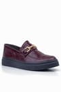 Rakerplus Bordo Tokalı Loafer Çocuk Klasik Ayakkabı