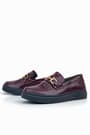 Rakerplus Bordo Tokalı Loafer Çocuk Klasik Ayakkabı