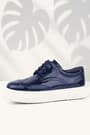 Rakerplus Navy Blue Rougan White Sole Oxford Kids Classic Shoes