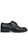 Rakerplus Black Rougan Laced Oxford Shoes For Kids