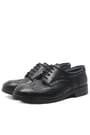 Rakerplus Titan Matte Black Lace up School Young Men's Shoes