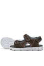 Rakerplus Genuine Leather Brown Banded Kids Sandals