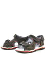 Rakerplus Genuine Leather Grey Velcro Boys' Sandals Slippers and R.26