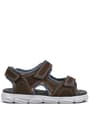 Rakerplus Genuine Leather Brown Banded Kids Sandals
