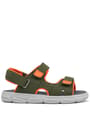 Rakerplus Wisps Genuine Leather Khaki Orange Kids Sandals