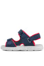 Rakerplus Genuine Leather Navy Blue Red Kids Sandals