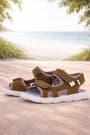 Rakerplus Wisps Genuine Leather Tabac Brown Kids Sandals Shoes