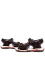 Rakerplus Genuine Leather Brown Velcro Boys' Sandals Slippers and T.26