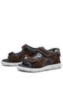 Rakerplus Genuine Leather Brown Banded Kids Sandals