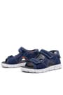 Rakerplus Genuine Leather Navy Blue Velcro Kids Sandals