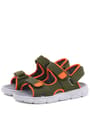 Rakerplus Wisps Genuine Leather Khaki Orange Kids Sandals