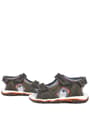 Rakerplus Genuine Leather Grey Velcro Boys' Sandals Slippers and R.26