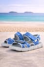 Rakerplus Wisps Genuine Leather Saxe Blue Kids Sandals Shoes
