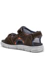 Rakerplus Genuine Leather Brown Banded Kids Sandals