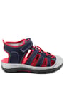 Rakerplus Genuine Leather Navy Blue Red Kids Sandals